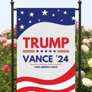 Trump Vance 2024 Republican Outdoor Garden Flag, American Political Yard Art, President Trump and Vance Campaign Gift, Patriotic Decor3