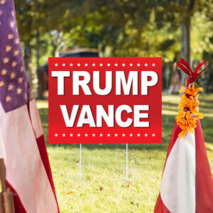 Trump Vance 2024 Yard Sign (Single or Double-Siided)-red MAGA