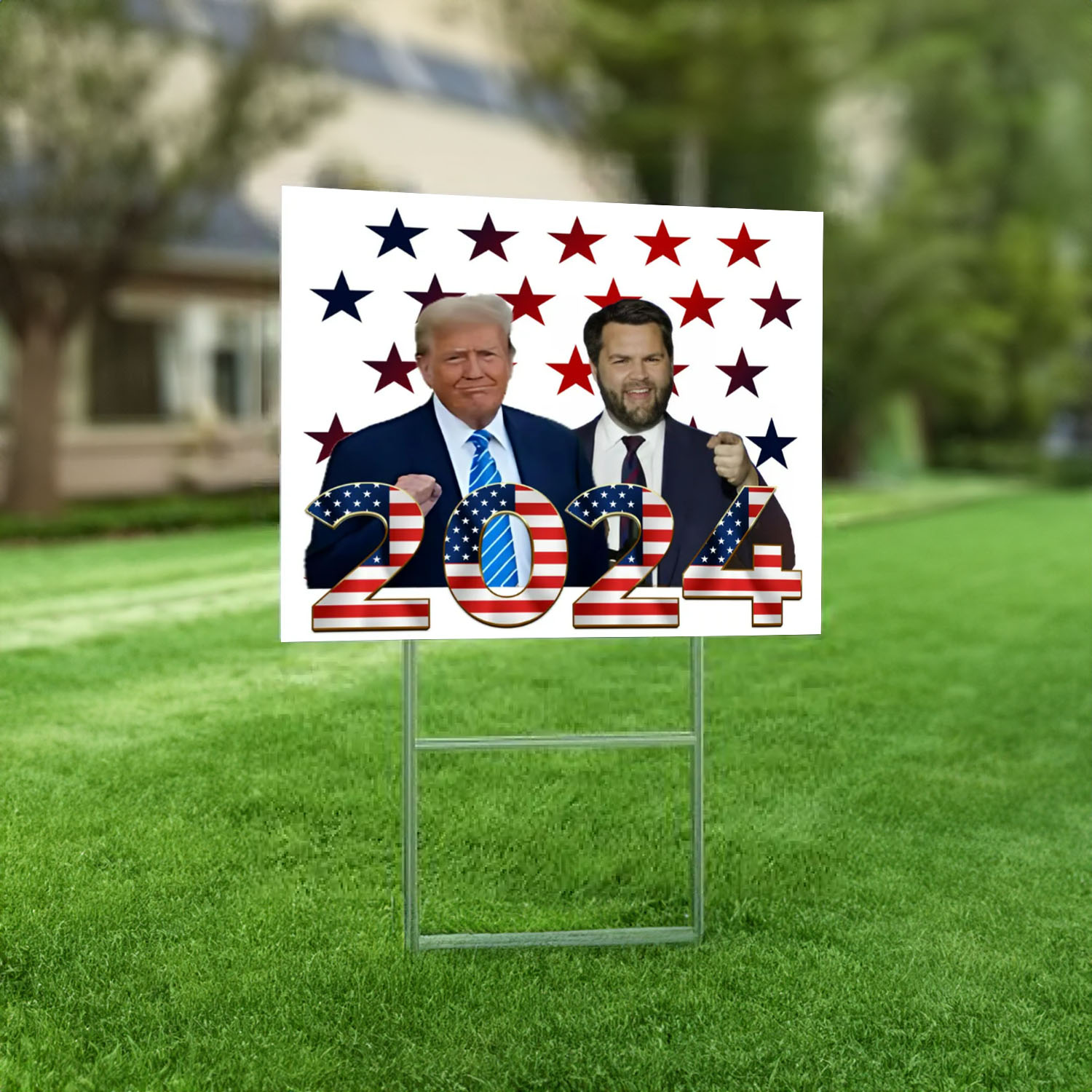 Trump Vance 2024 Yard Sign, Trump For President 2024 Flag