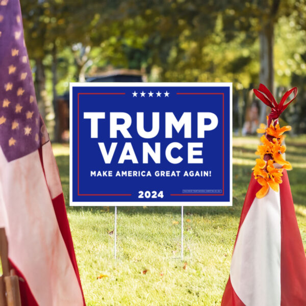 Trump-Vance Make America Great Again Blue Yard Sign