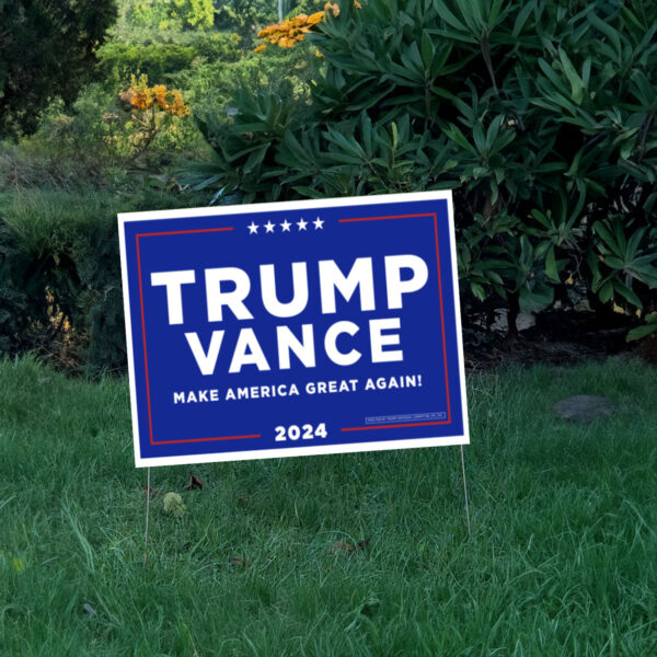 Trump-Vance Make America Great Again Blue Yard Signs Us