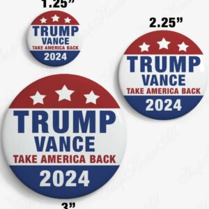 Trump Vance Make America Great Again Button US