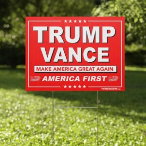 Trump Vance Plastic Yard Sign