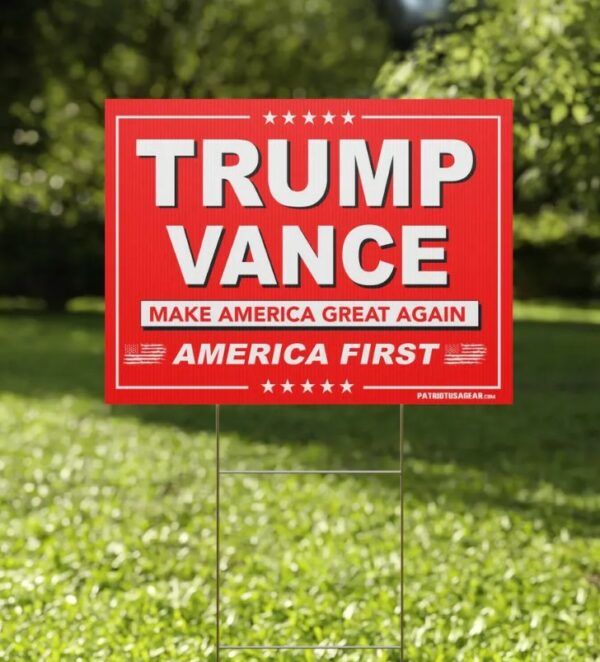 Trump Vance Plastic Yard Sign