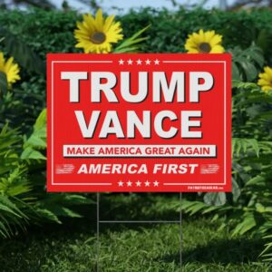 Trump Vance Plastic Yard Sign1