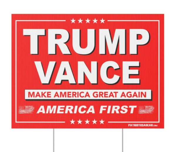 Trump Vance Plastic Yard Sign2