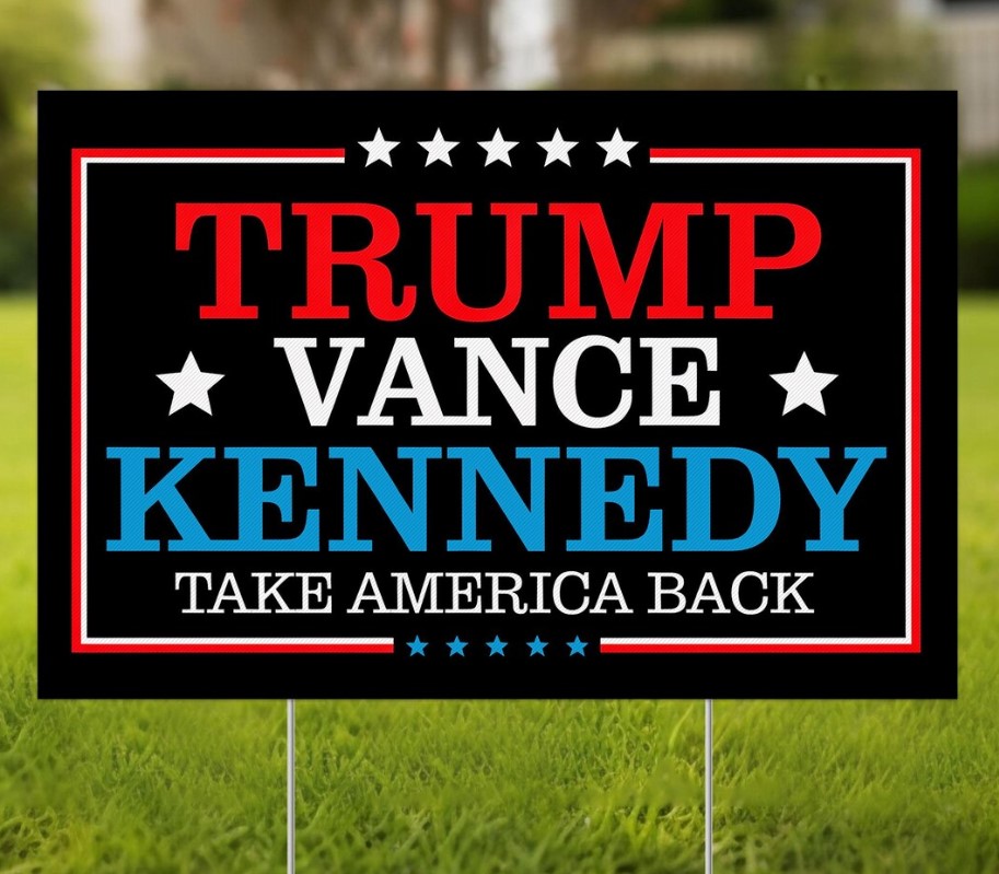 Trump Vance RFK Jr 2024 Yard SignPresident '24 SignTrump Vance Kennedy SignTrump Kennedy SignTrump Vance Kennedy Sign OGVI12