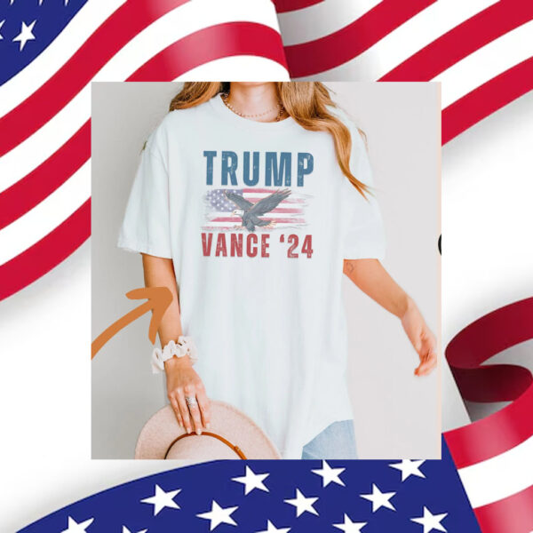 Trump Vance Shirt, Trump Vance 2024 Shirts, Trump 2024 Shirt, American Flag Shirt, Trump Vance Flag Shirt, Patriotism Shirt