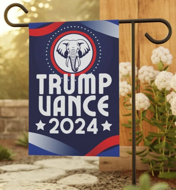 Trump Vance Yard Sign Double-Sided 12x18 Hanging Garden Flag, President Election Republican Outdoor Patriotic Decor, Trump Supporter Gifts1