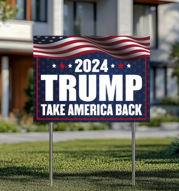 Trump Vance Yard Sign, Trump President Vance, Vice President 2024, Trump Yard Sign, Trump Vote Yard Sign, Double Sided,Take America Back1