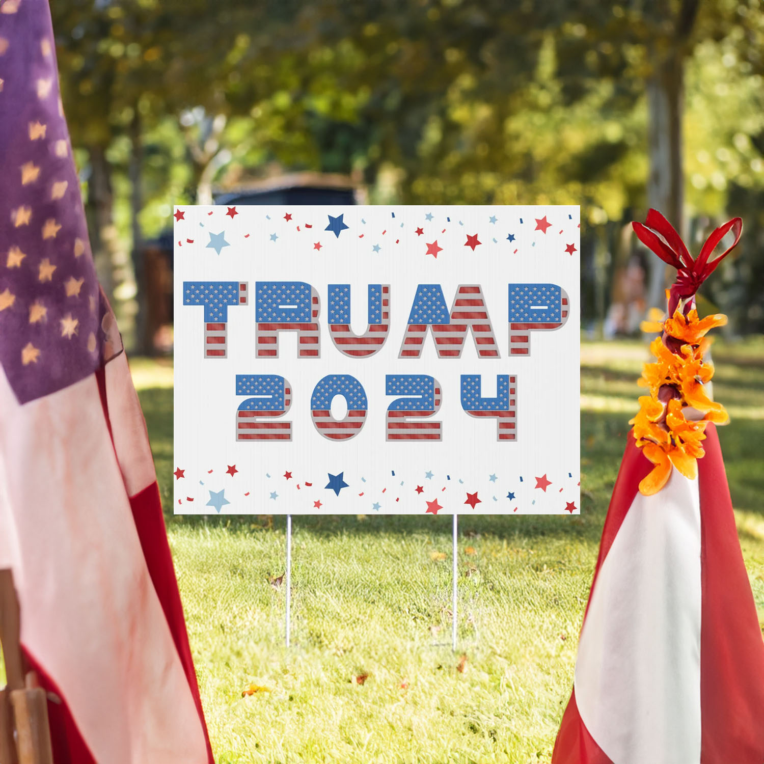 Trump for president Trump yard sign Trump Vance 2024