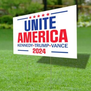 Unite America Yard Sign, Kennedy Trump 2024 Yard Sign, Trump Vance Yard Sign, Republican Garden Sign, Election 2024, Political Lawn Sign2