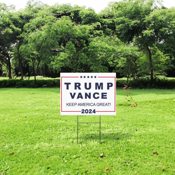 Yard Lawn Trump Vance 2024 Yard Sign-Keep America Great