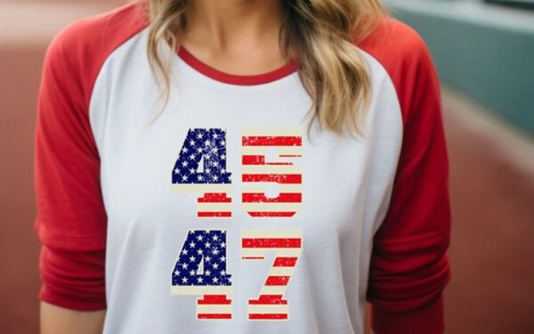 45 47 American Flag Trump Shirt, Republican Shirt, 47th President Trump T-shirt, Patriotic 45 47 Shirt For Trump Supporter, Trump 2024 Shirt2