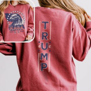 45 47 Maga Trump Conservative Shirt, Trump Supporter Comfort Colors Lightweight Sweatshirt, ProTrump Patriot Election 2024, Take AmericaBack