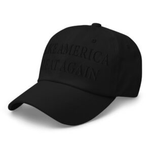 (Black on black) Dark MAGA Hat Caps