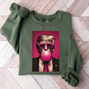 Bubble Gum Trump Shirt, Donald Trump 2024 Sweatshirt, Vote for Trump Shirt, Political Shirt, Election Day Shirt,Make America Great Again Tee3