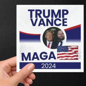 Car Magnets political campaign Trump Vance, Truck magnet Maga, Trump president elections 2024, Colorful car magnet Trump Vance 2024