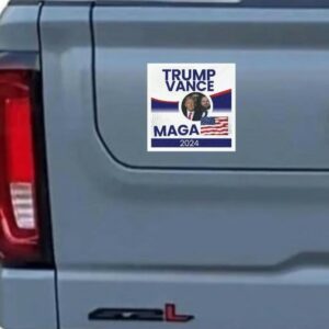 Car Magnets political campaign Trump Vance, Truck magnet Maga, Trump president elections 2024, Colorful car magnet Trump Vance 20242