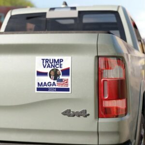 Car Magnets political campaign Trump Vance, Truck magnet Maga, Trump president elections 2024, Colorful car magnet Trump Vance 20243