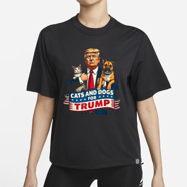 Cats And Dogs For Trump 2024 T-shirts1