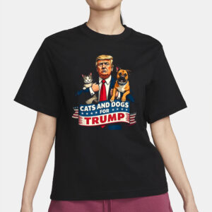 Cats And Dogs For Trump 2024 T-shirts2