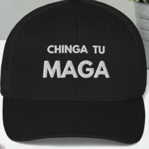 Chinga Tu MAGA Unisex Trucker Hat in Red, Black and Navy2