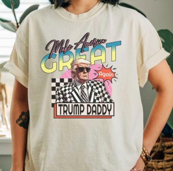 Comfort Colors Shirt, Checkered Trump Tee, Trump Daddy Tee, Make America Great Again Tee, Republican Tee, Trump Campaign Tee, Trump 2024 Tee