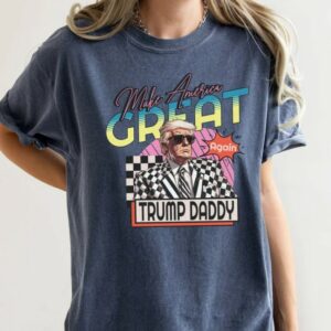 Comfort Colors Shirt, Checkered Trump Tee, Trump Daddy Tee, Make America Great Again Tee, Republican Tee, Trump Campaign Tee, Trump 2024 Tee3