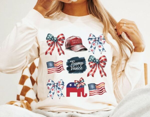 Comfort Colors Trump Long Sleeve, Coquette Trump Vance Shirt, Coquette Trump, Trump Presidential Shirt, Trump Maga Sweatshirt, Vote Trump T