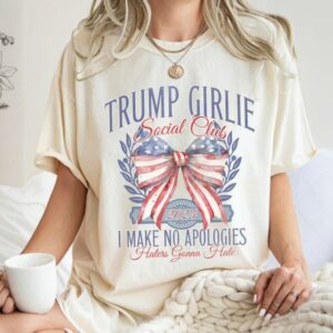 Comfort Colors® Trump Shirt 2024, Coquette Trump Social Club Shirt, Election Shirt 2024, Trump Girlie Bow Flag Tee, Maga Vote 2024