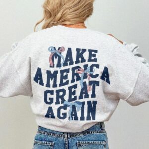 Coquette Trump 47 Sweatshirt Preppy Varsity MAGA Sweater American Flag Republican Crewneck Cute Patriotic Bows Sweatshirt Conservative Gift