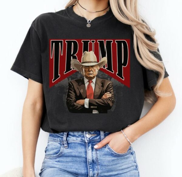 Cowboy Trump Shirt, Western Trump Shirt, Comfort Colors® Shirt Trump 2024 MAGA Shirt, Trump President Shirt, Trump Rally, Trump Daddy Shirt2