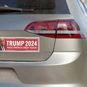 Donald Trump 2024 Car Magnet Political Car Decal Patriotic Bumper Sticker Republican Campaign Merchandise Conservative Gift Election 20241