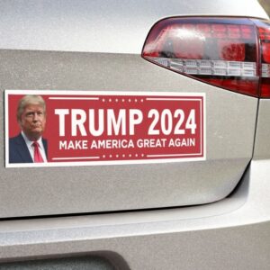 Donald Trump 2024 Car Magnet Political Car Decal Patriotic Bumper Sticker Republican Campaign Merchandise Conservative Gift Election 20242