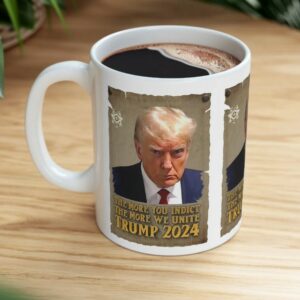 Donald Trump 2024 Mug Donald Trump Mug Shot Design Coffee Mug Patriotic Mug Design Accent Coffee Mug, 11oz