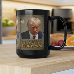 Donald Trump 2024 Mug Donald Trump Mug Shot Design Coffee Mug Patriotic Mug Design Accent Coffee Mug, 11oz3