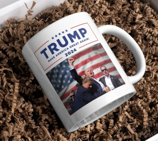 Donald Trump Assassination Attempt Mug, Donald Trump Cup, Trump 2024 Mug, US President Mug, Funny Trump Mug, US Election 2024 Mug