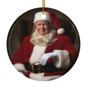 Donald Trump Christmas Ornament Acrylic with Ribbon Trump 2024 Christmas Gift Donald Trump Santa Secret Santa Gift MAGA2