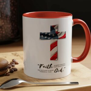 Donald Trump Collectible Mug - American Flag Cross - Accent Coffee Mug (11, 15oz)