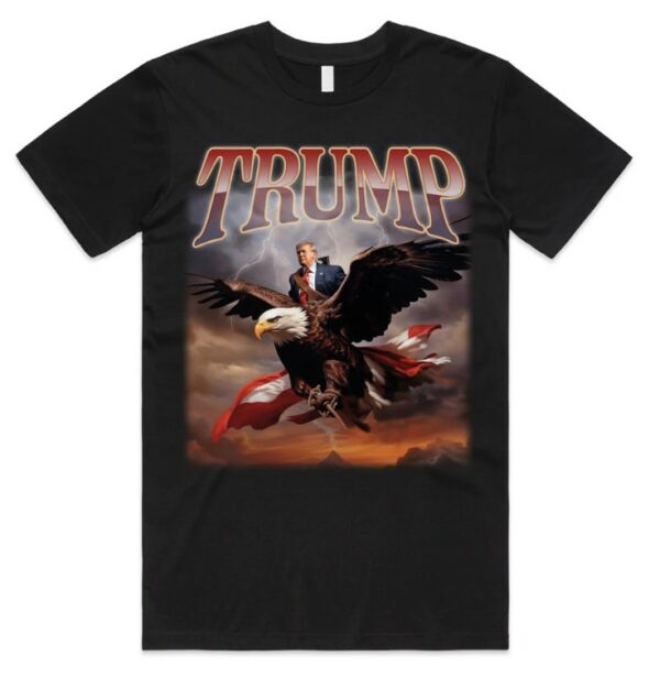 Donald Trump Eagle T-Shirt Tee Top USA President Icon 2024 Election Vote Republican