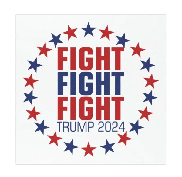 Donald Trump Fight Fight Fight Car Magnet - Election 2024 Supporter, Presidential Campaign Memorabilia, Conservative Gift, Patriotic Voter,