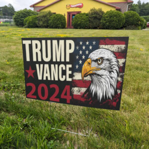 Donald Trump JD Vance 2024 Eagle Design Signs, Pro MAGA Yard Sign1