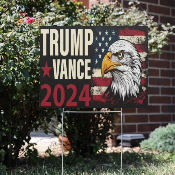 Donald Trump JD Vance 2024 Eagle Design Signs, Pro MAGA Yard Sign3