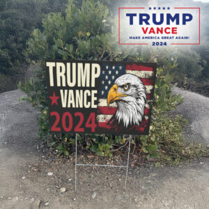 Donald Trump JD Vance 2024 Eagle Design lawn Yard Sign2