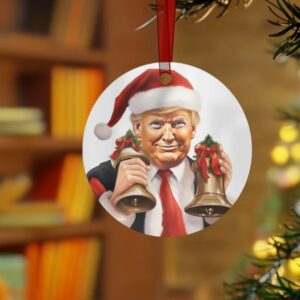 Donald Trump Metal Christmas Ornament Trump Holiday Decoration Gift Maga Xmas Trump decoration Trump gift idea Novelty Christmas decor