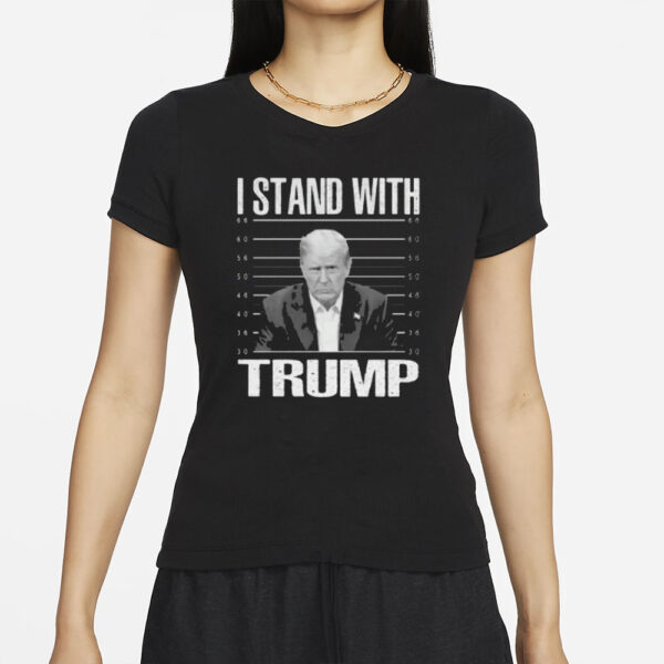 Donald Trump Mugshot Shirt, I Stand With Trump Womens Tank Top