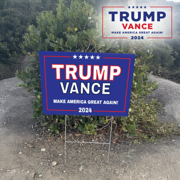 Donald Trump President JD Vance, Trump Vance 2024 lawn Yard Sign2