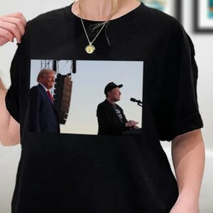 Elon Musk Spoke at a Trump Rally, Dark MAGA Shirt, Elon Musk Supports Trump Shirt, Sweatshirt, Hoodie3