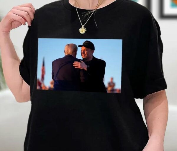 Elon Musk and Trump Shirt, Elon Jumping at Rally Tshirt, Elon Musk Supports Trump Shirt, Dark MAGA, Political Shirt, Sweatshirt, Hoodie3